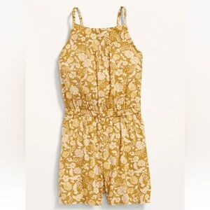 Old Navy girls Yellow Floral Printed Kids Romper size L